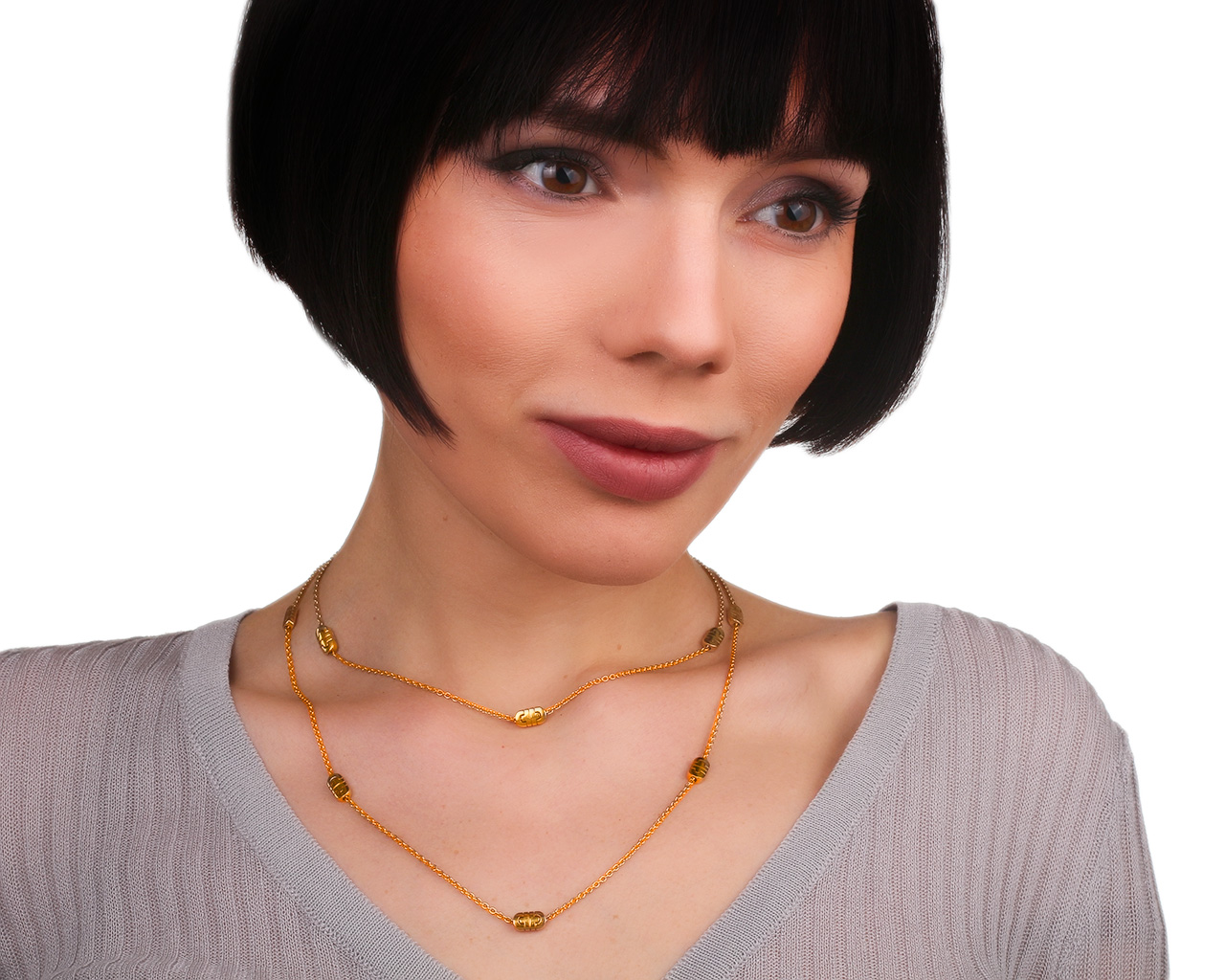 Изумительное золотое колье Bvlgari Parentesi