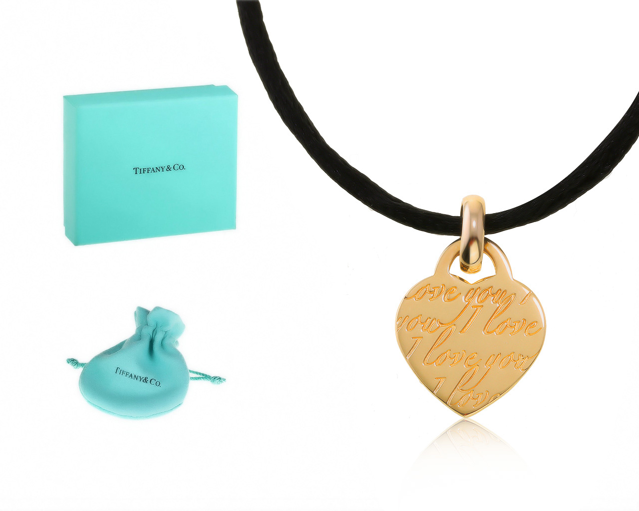 Оригинальный золотой кулон Tiffany&Co