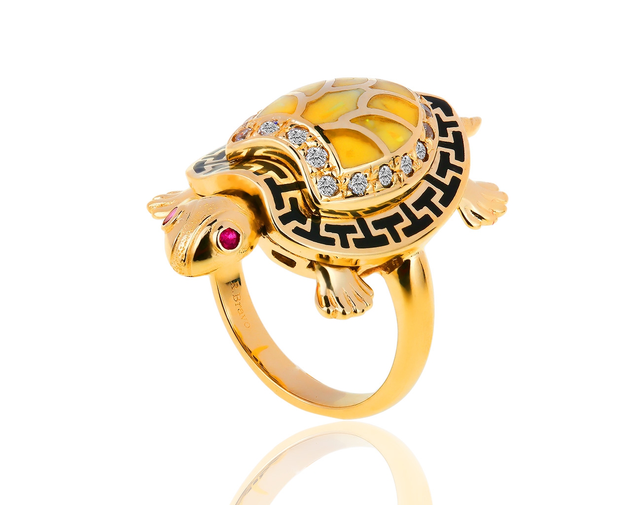 Фантастическое золотое кольцо Roberto Bravo
