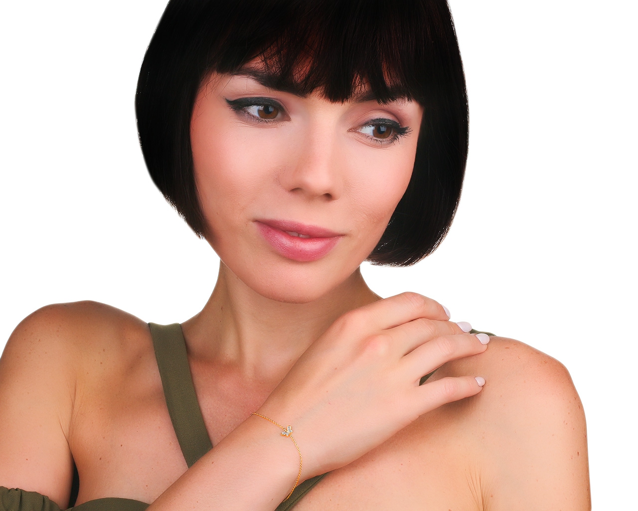 Золотой браслет с бриллиантами 0.03ct Tous