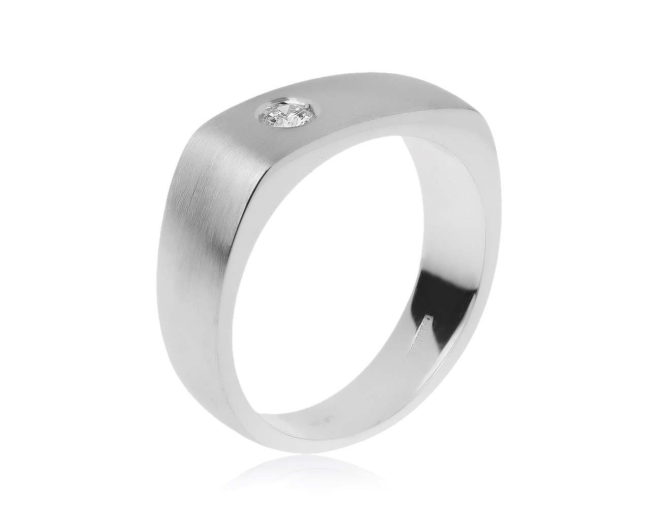 Оригинальное золотое кольцо с бриллиантом 0.12ct Damiani 090720/1