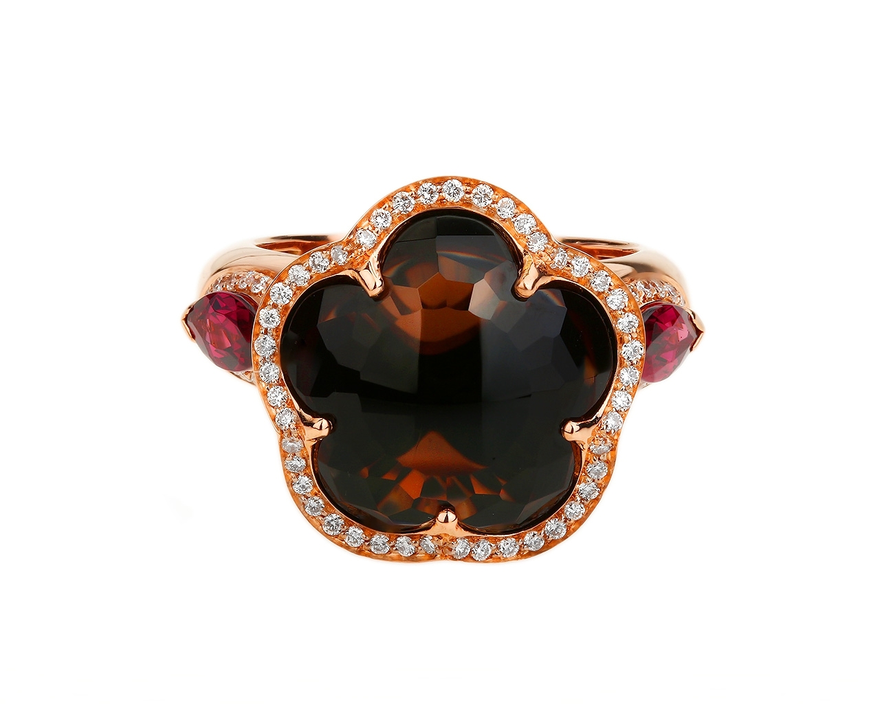 Золотое кольцо с дымчатым кварцем Pasquale Bruni
