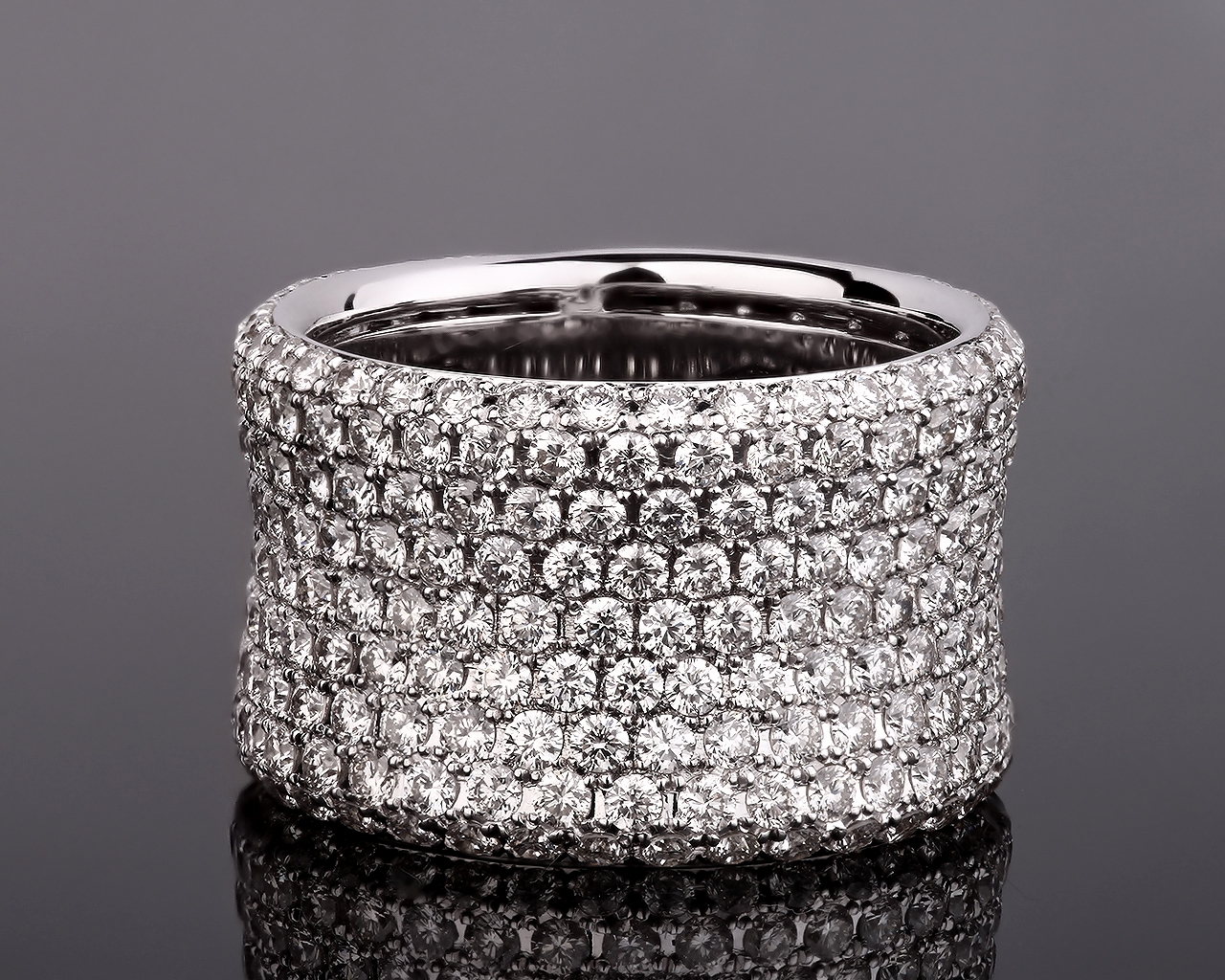 Золотое кольцо усыпанное бриллиантами 4.60ct 221217/7