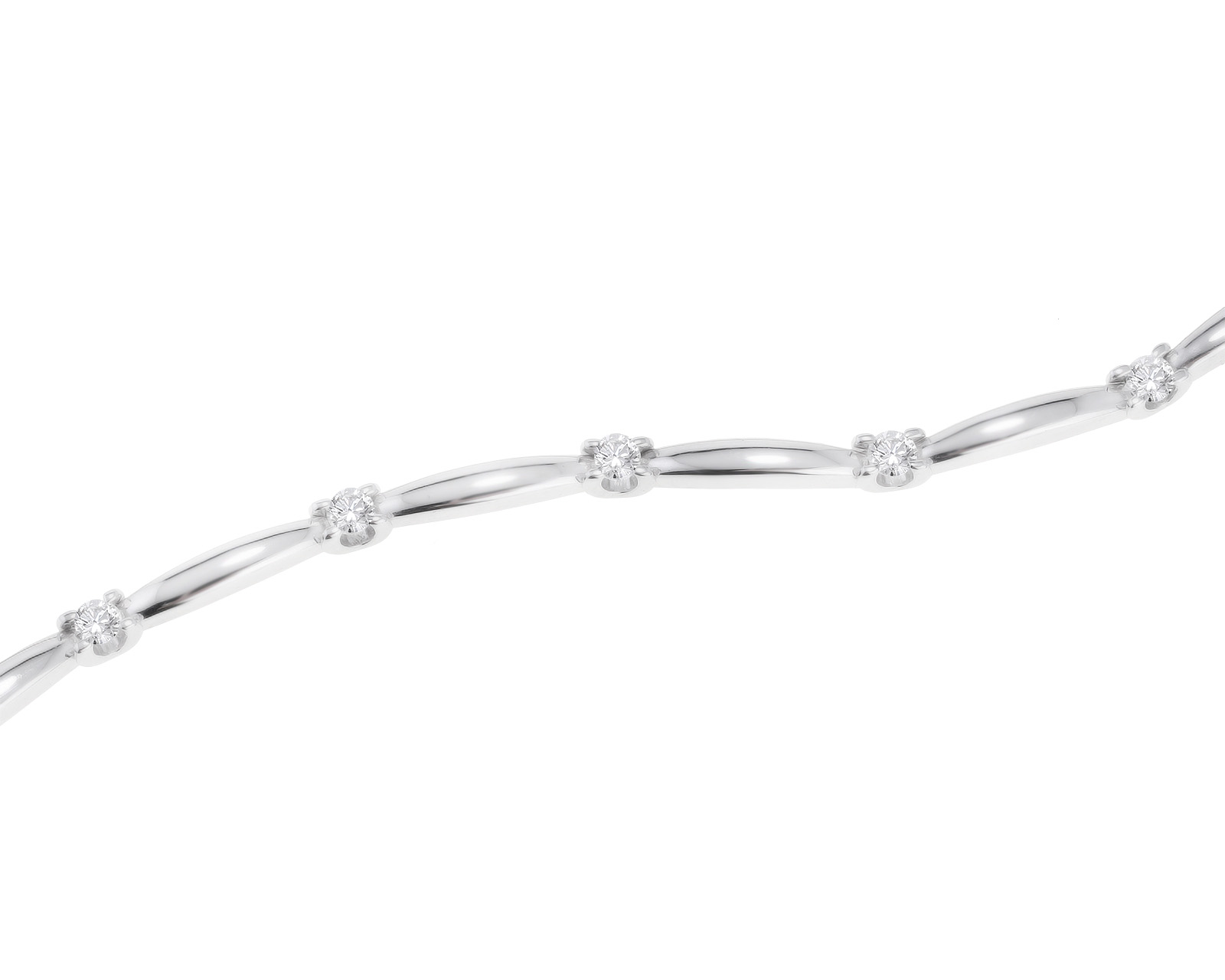 Изящный золотой браслет с бриллиантами 1.01ct