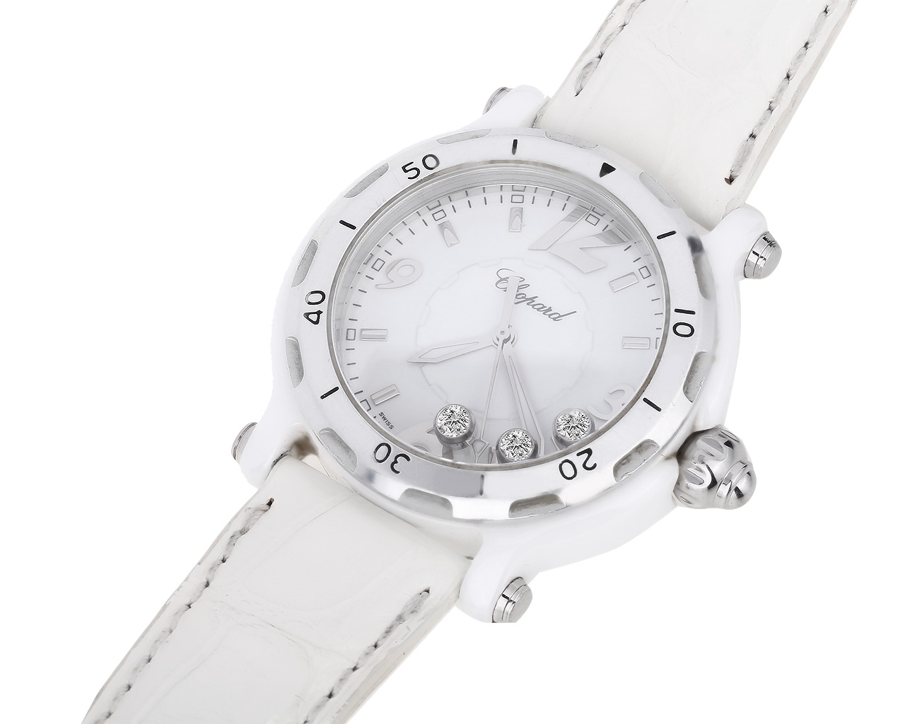 Наручные часы с бриллиантами 0.30ct Chopard Happy Sport