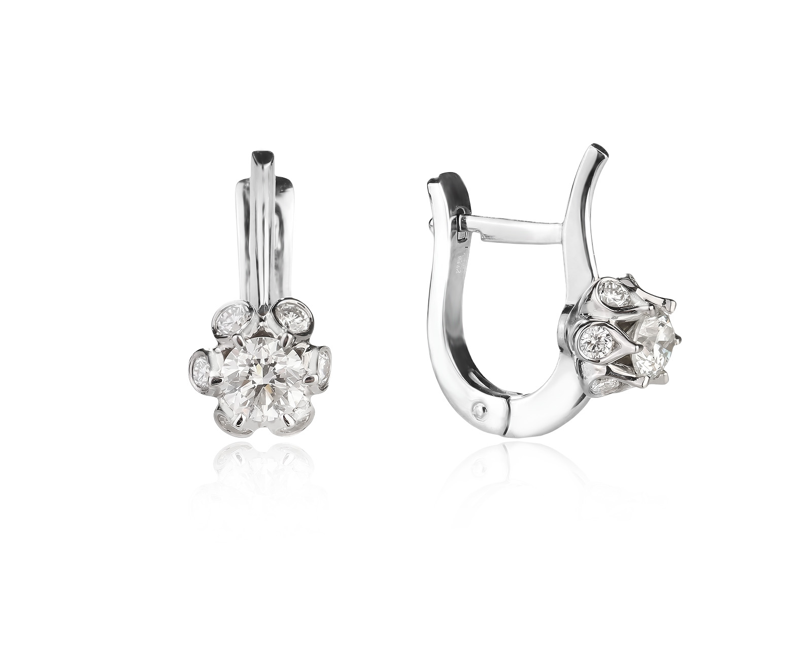 Оригинальные золотые серьги с бриллиантами 0.76ct Constantin Artmayer