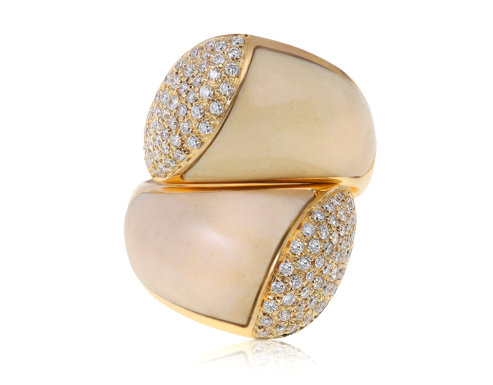 Оригинальное золотое кольцо с бриллиантами 0.90ct Giorgio Visconti