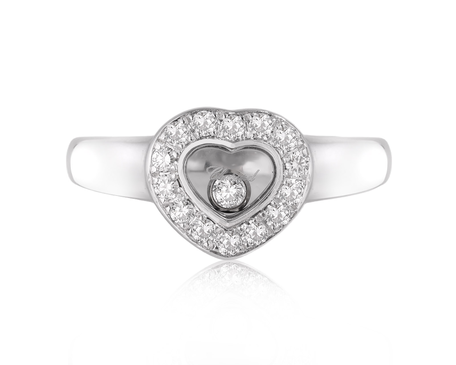 Оригинальное золотое кольцо Chopard Happy Diamonds