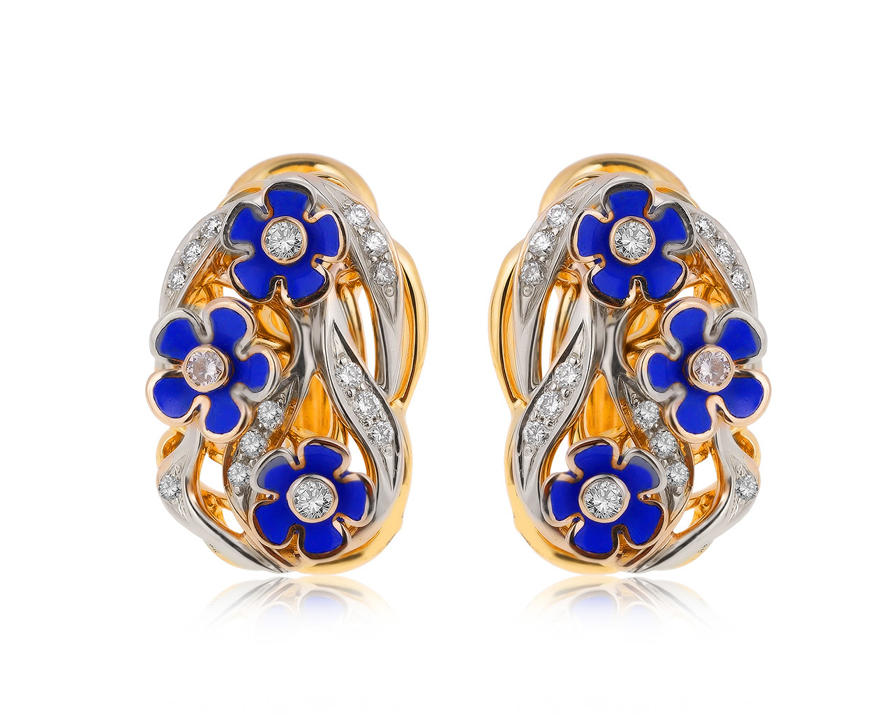 Коктейльные золотые серьги с бриллиантами 0.23ct 250920/9