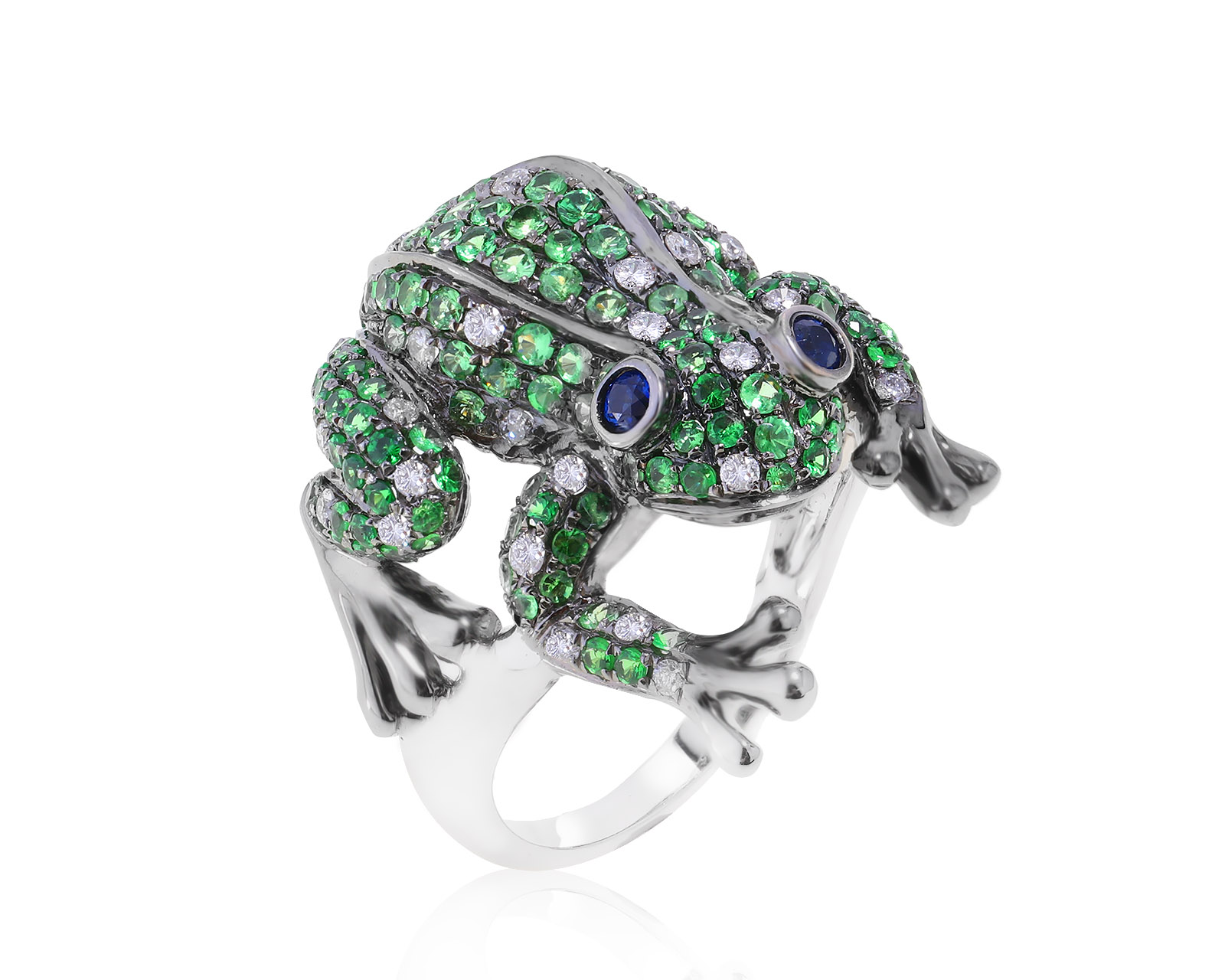 Изумительное золотое кольцо с тсаворитами 3.10ct 260922/4 Изумительное золотое кольцо с тсаворитами 3.10ct 260922/4