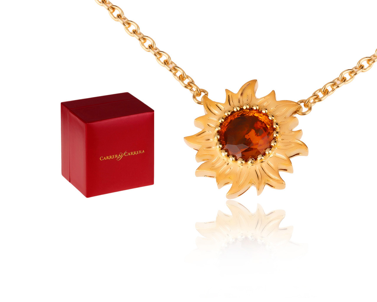 Оригинальный золотой кулон с цитрином 0.75ct Carrera y Carrera Sol Y Sombra