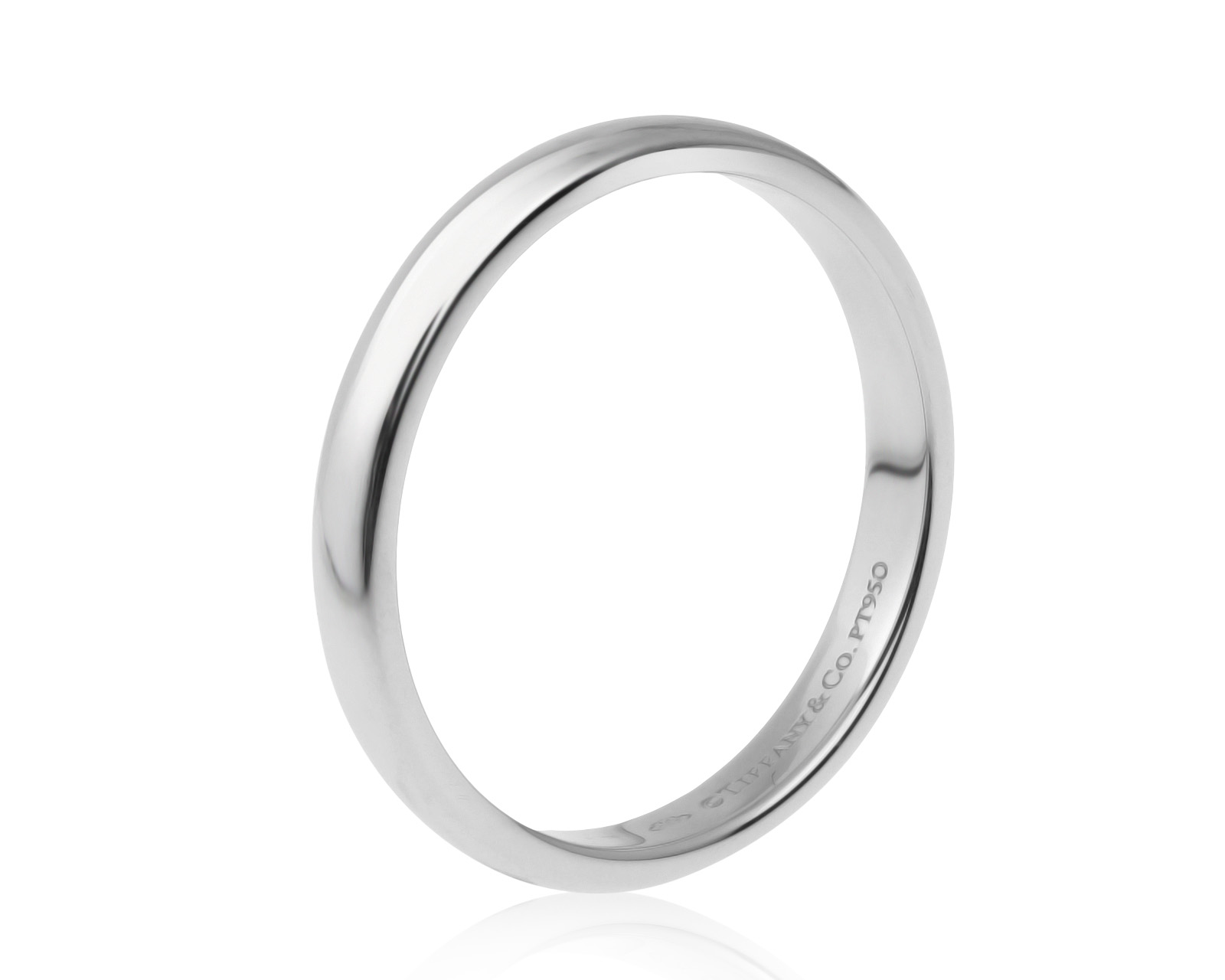 Оригинальное платиновое кольцо Tiffany&Co Classic 010621/6