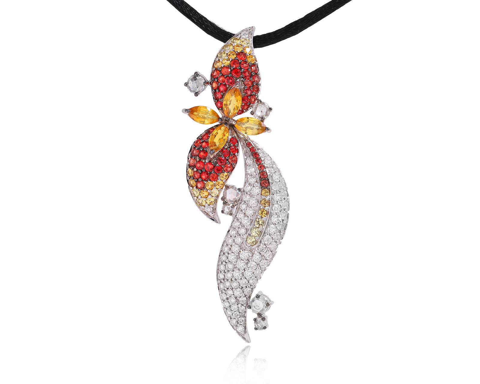 Золотой кулон с сапфирами 4.04ct и бриллиантами 1.91ct 181224/11