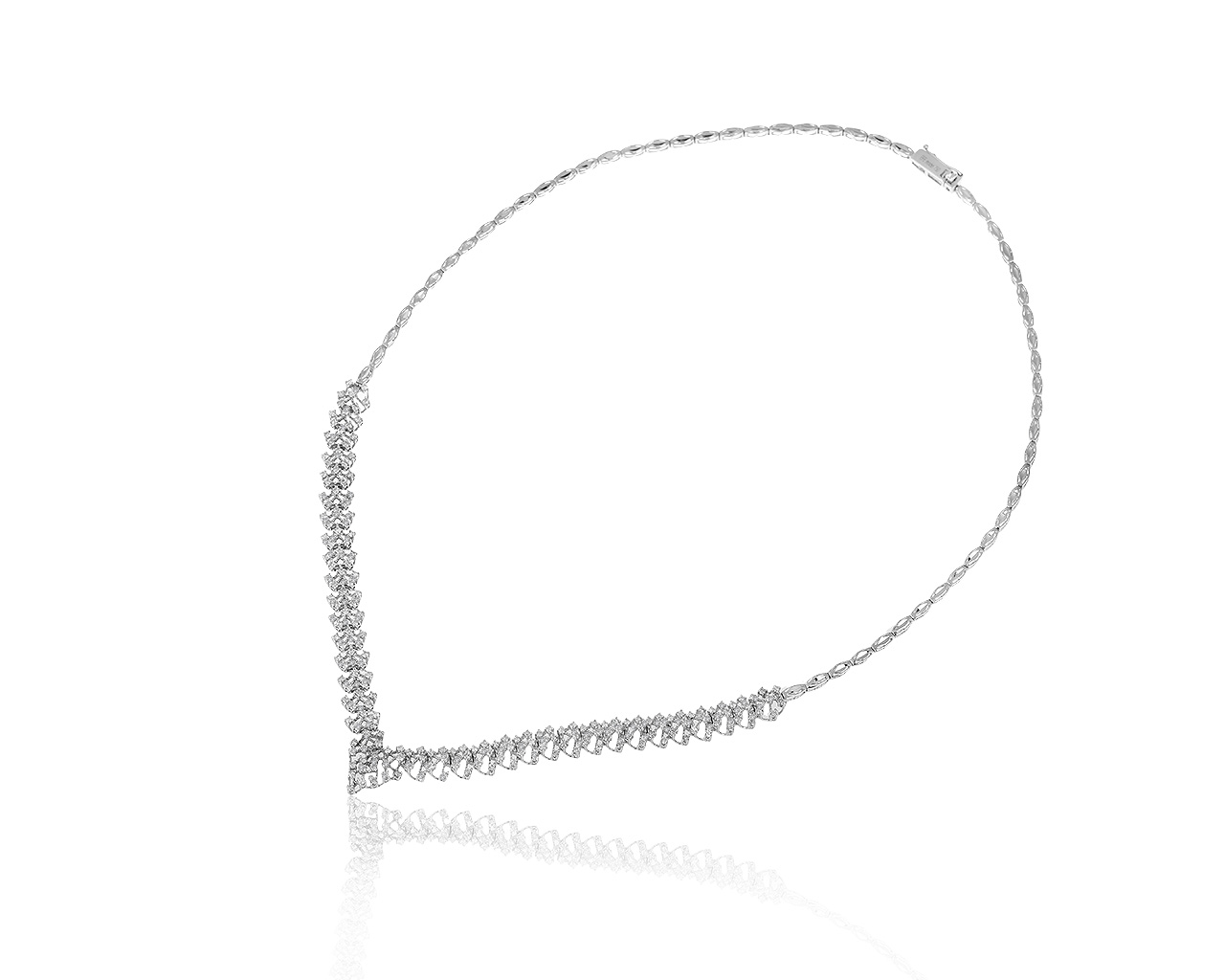 Изумительное золотое колье с бриллиантами 1.80ct