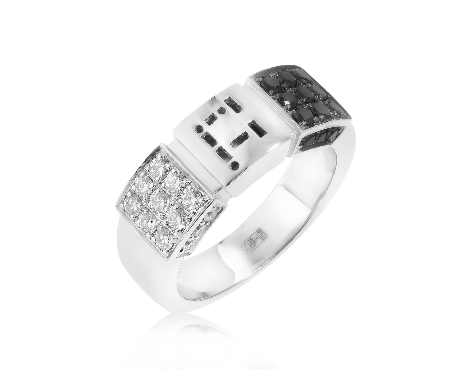 Богатое золотое кольцо с бриллиантами 0.68ct 180922/2