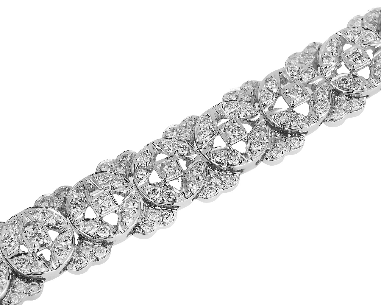 Королевский золотой браслет с бриллиантами 4.02ct