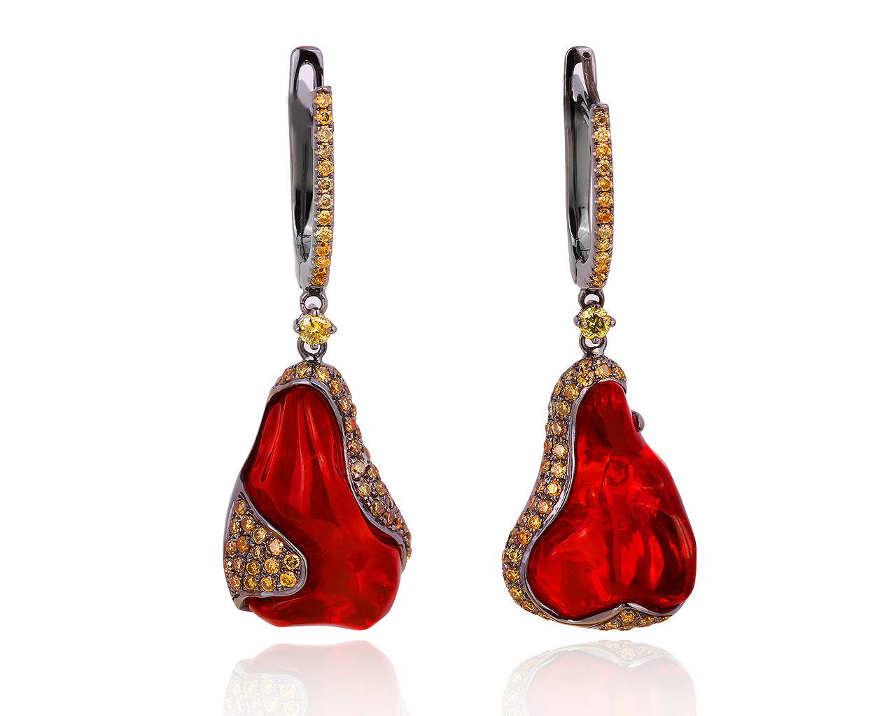 Чудесные золотые серьги с бриллиантами 1.12ct 170119/2