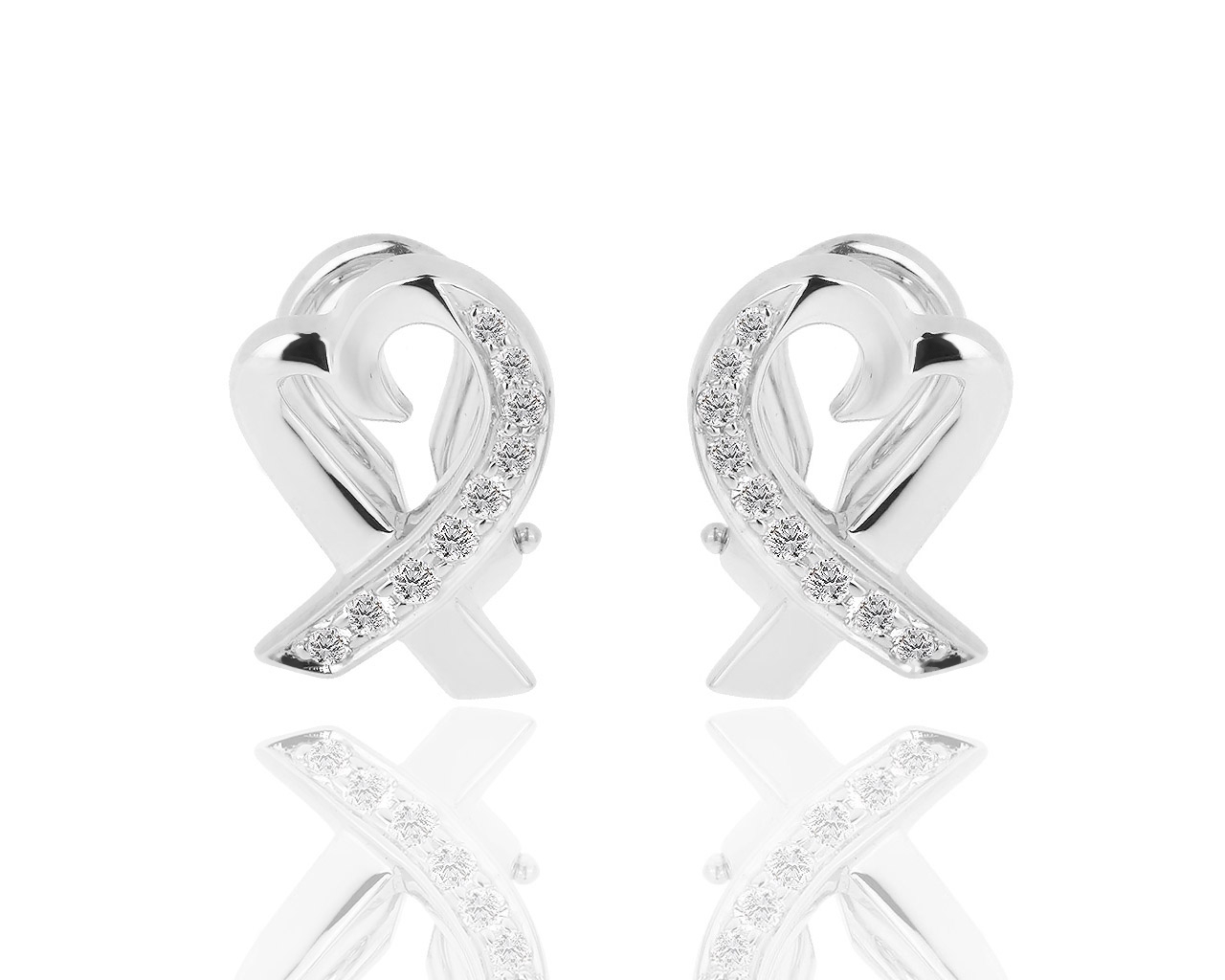 Изящные золотые серьги с бриллиантами 0.36ct Tiffany&Co 161018/7