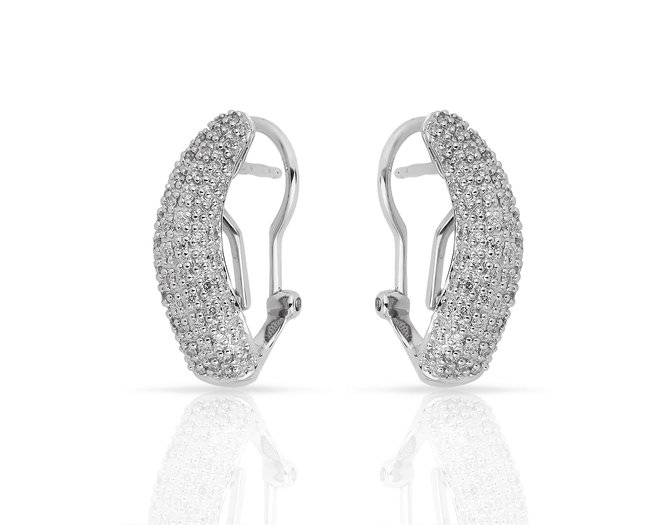 Прекрасные золотые серьги с бриллиантами 0.45ct 230518/2
