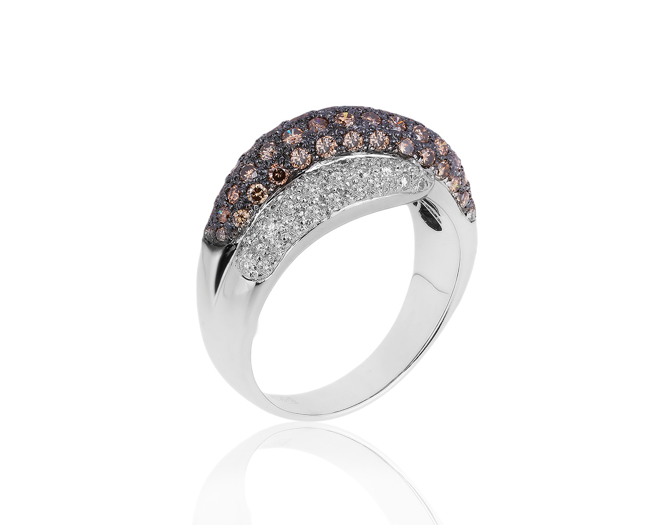 Престижное золотое кольцо с бриллиантами 1.74ct