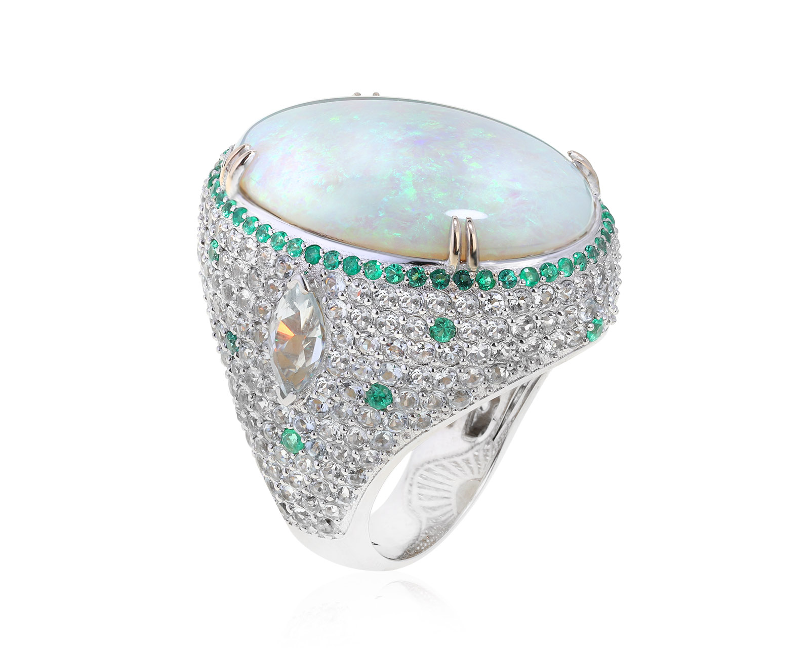Изумительное золотое кольцо с опалом 28.17ct 151221/9