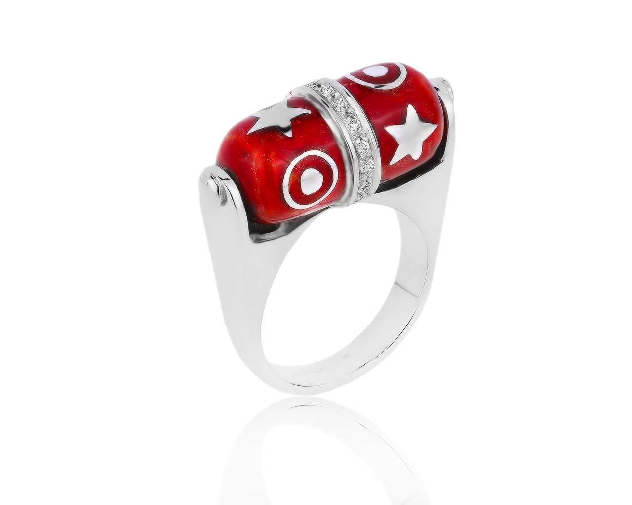 Оригинальное золотое кольцо с бриллиантами 0.16ct Nouvelle Bague 271119/1