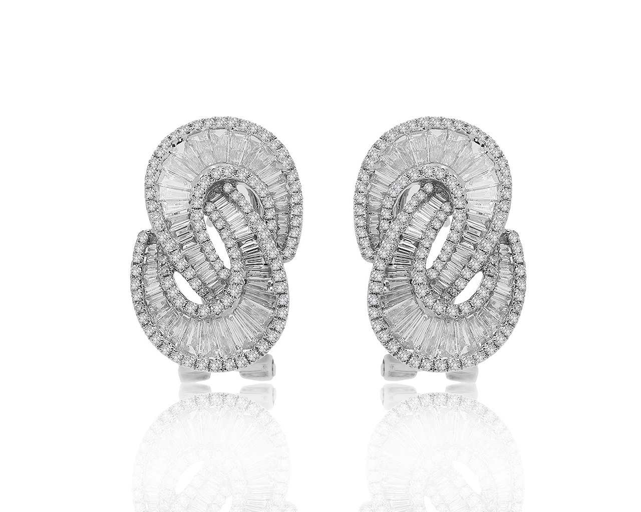 Оригинальные золотые серьги с бриллиантами 4.01ct Roberto Bravo 230620/4
