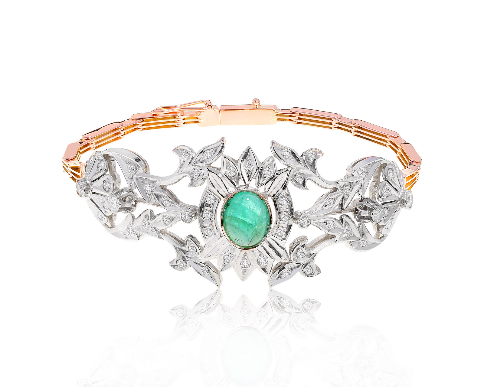 Винтажный золотой браслет с изумрудом 3.60ct СССР 181121/6