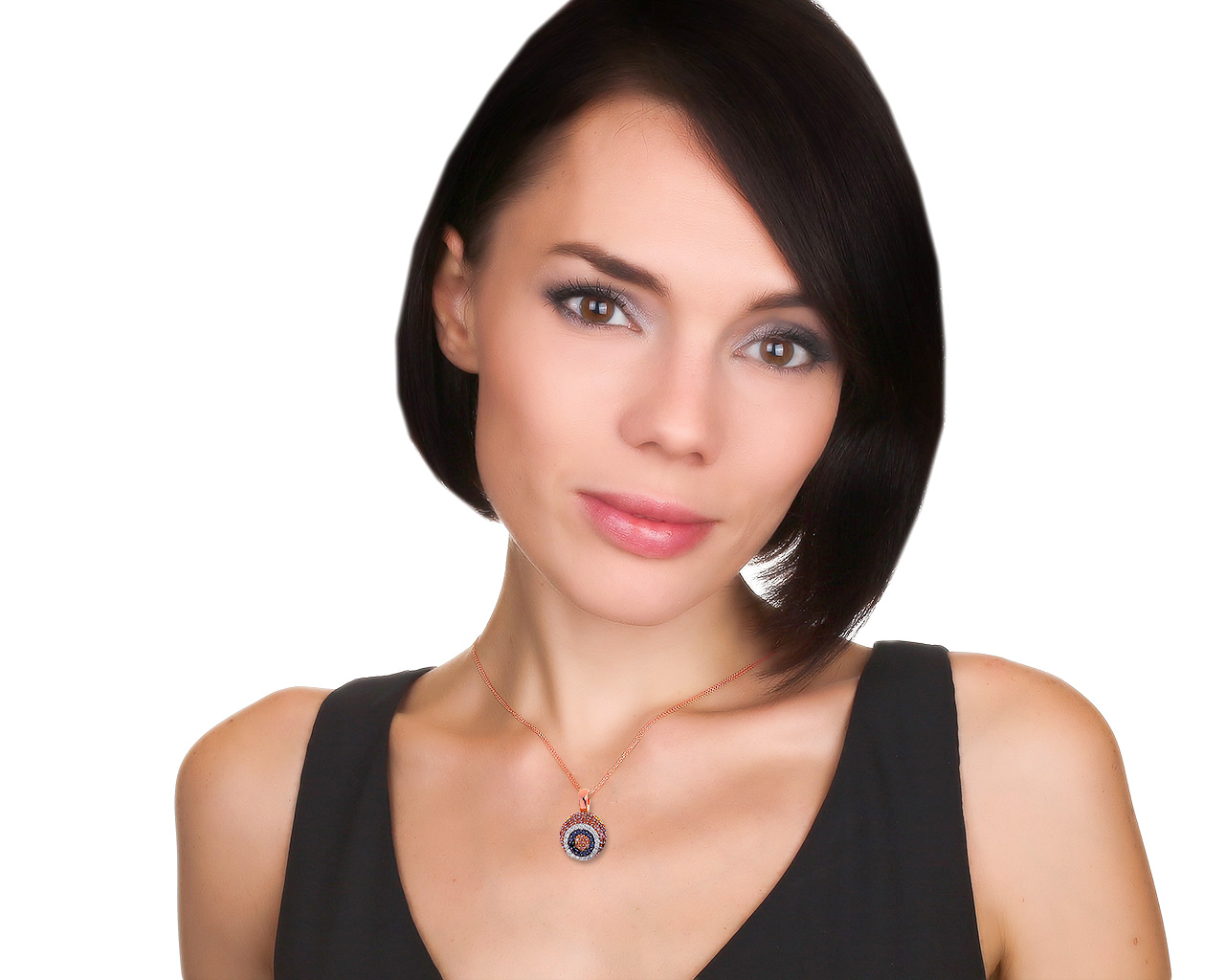 Роскошный золотой кулон с бриллиантами 1.25ct