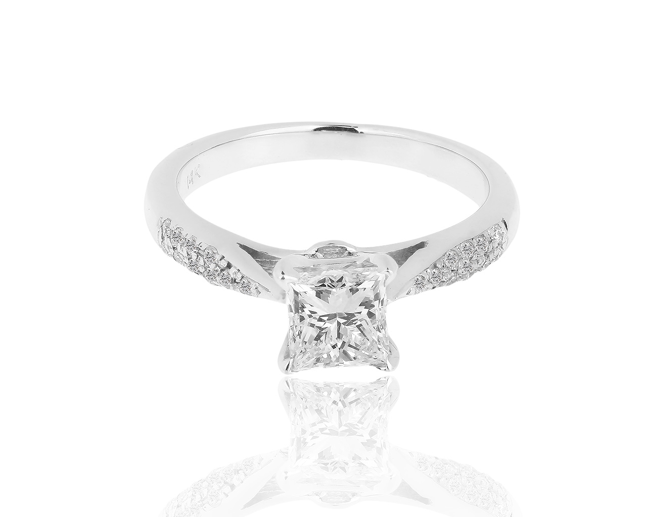 Помолвочное золотое кольцо с бриллиантами 1.00ct 131018/5