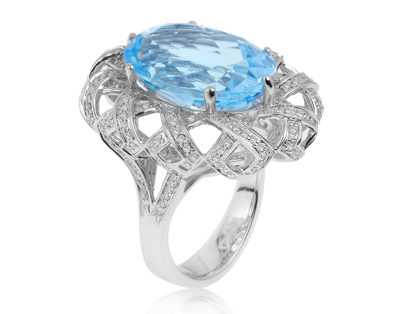 Великолепное золотое кольцо с топазом 16.68ct 110721/1