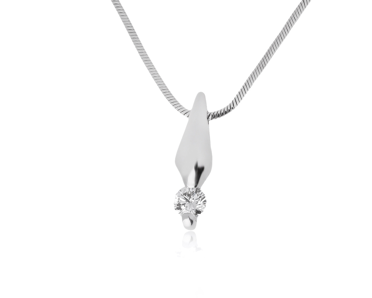 Стильный золотой кулон с бриллиантом 0.20ct 230520/5