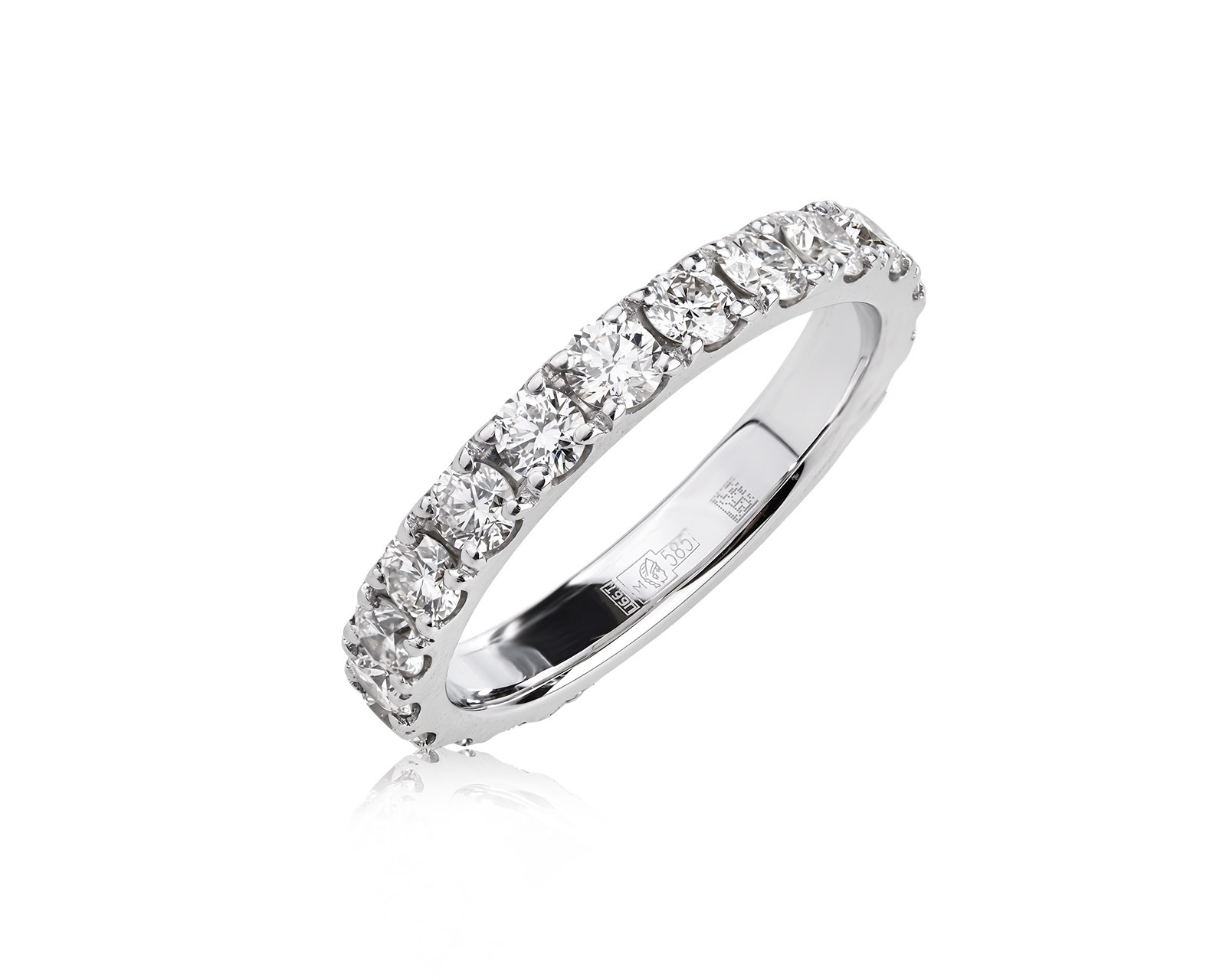 Золотое кольцо с бриллиантами 1.19ct