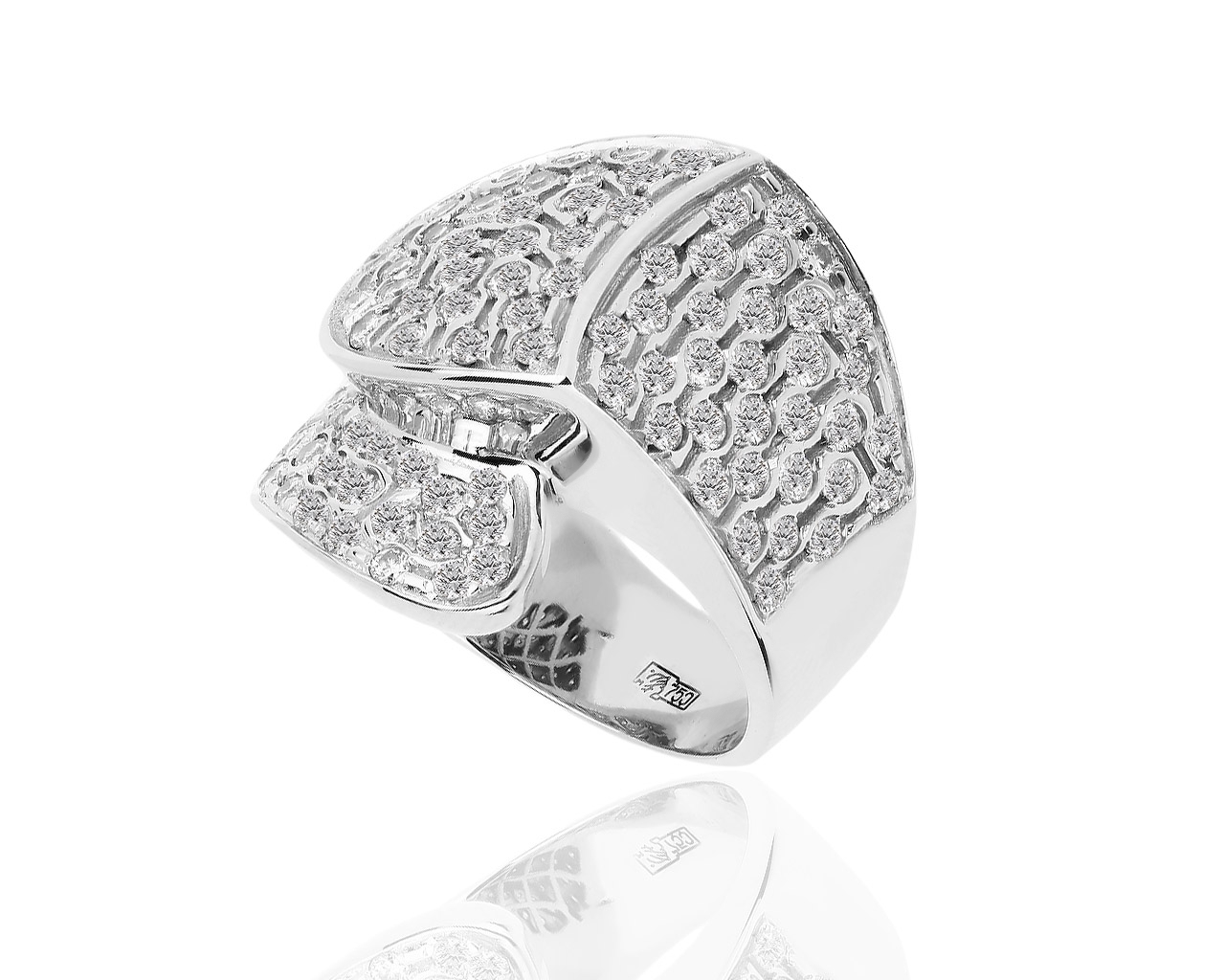 Итальянское золотое кольцо с бриллиантами 1.60ct 060918/3