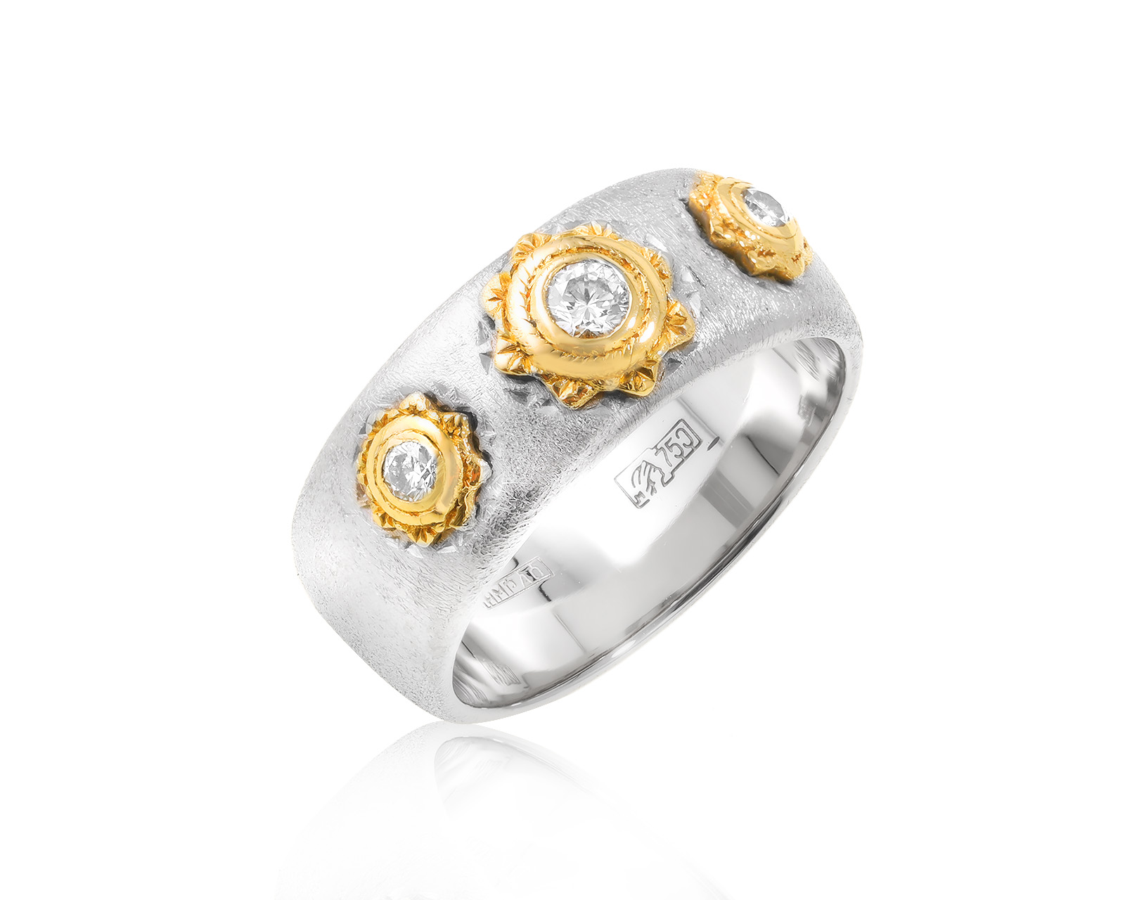 Золотое кольцо с бриллиантами 0.12ct 080424/4