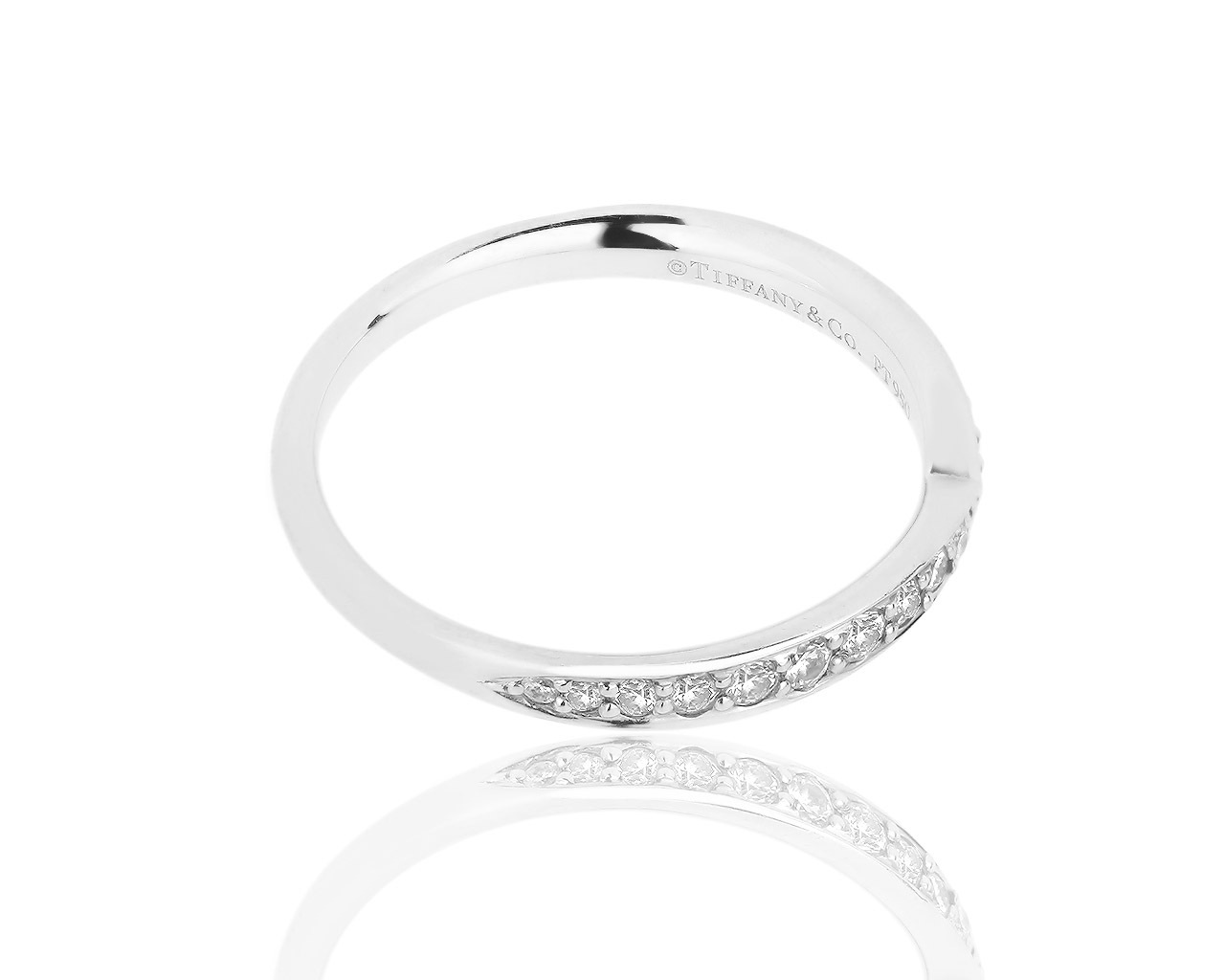 Платиновое кольцо с бриллиантами 0.23ct Tiffany&Co Harmony