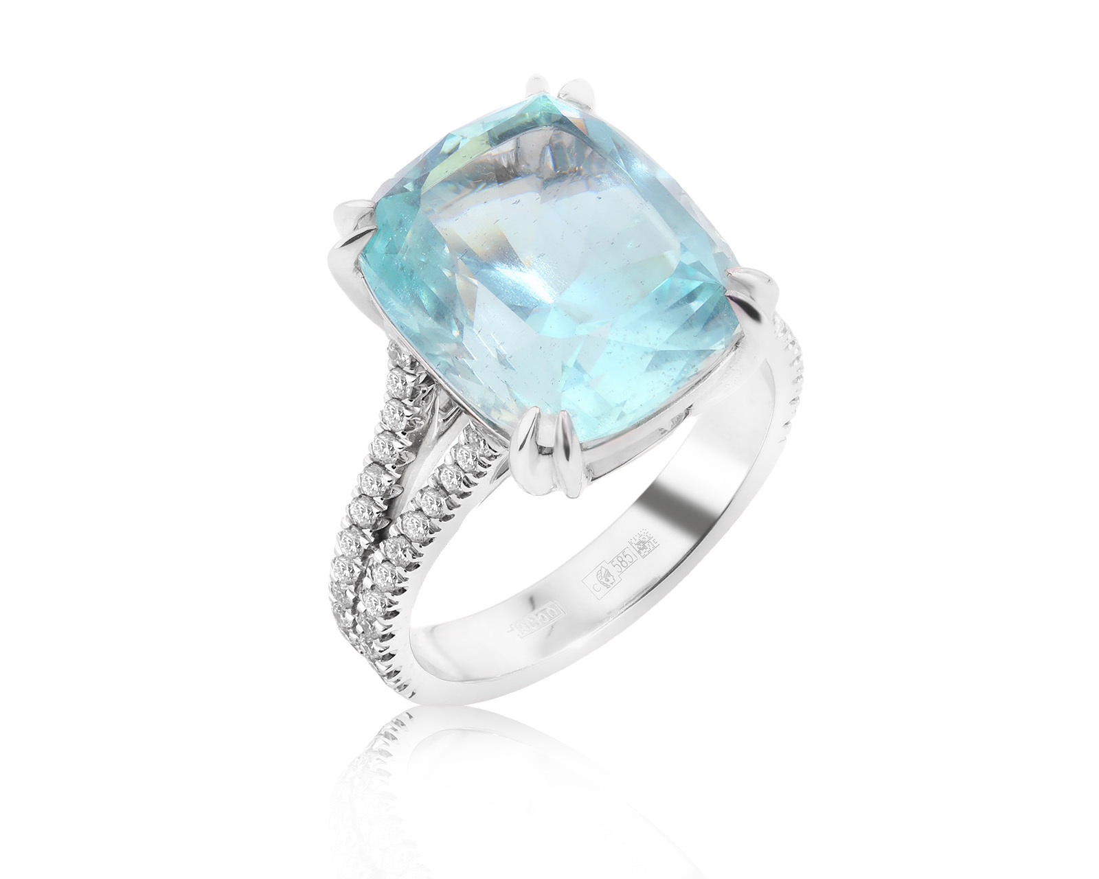 Оригинальное золотое кольцо с аквамарином 10.39ct Constantin Artmayer 050326/КМ318