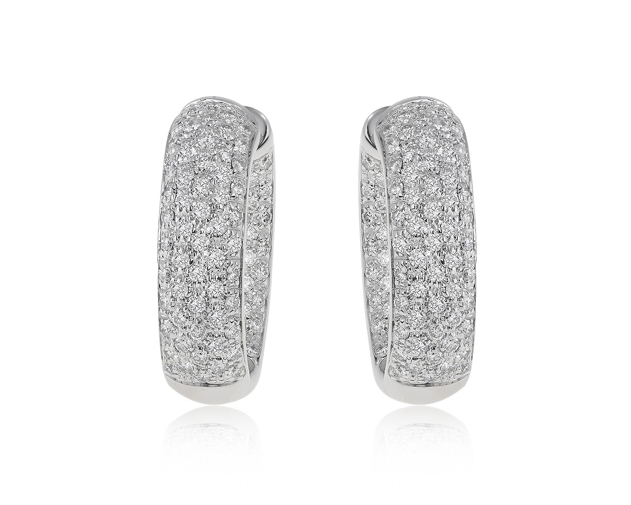 Оригинальные золотые серьги с бриллиантами 2.74ct Damiani