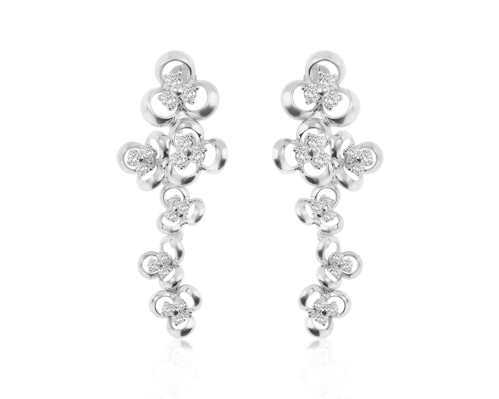 Изысканные золотые серьги с бриллиантами 1.62ct 250522/4 Изысканные золотые серьги с бриллиантами 1.62ct 250522/4
