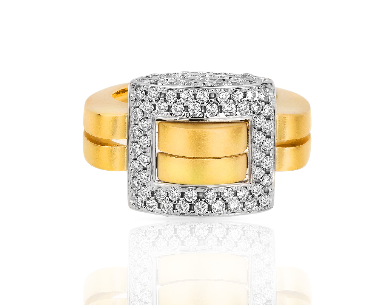 Итальянское золотое кольцо с бриллиантами 1.02ct 190318/5