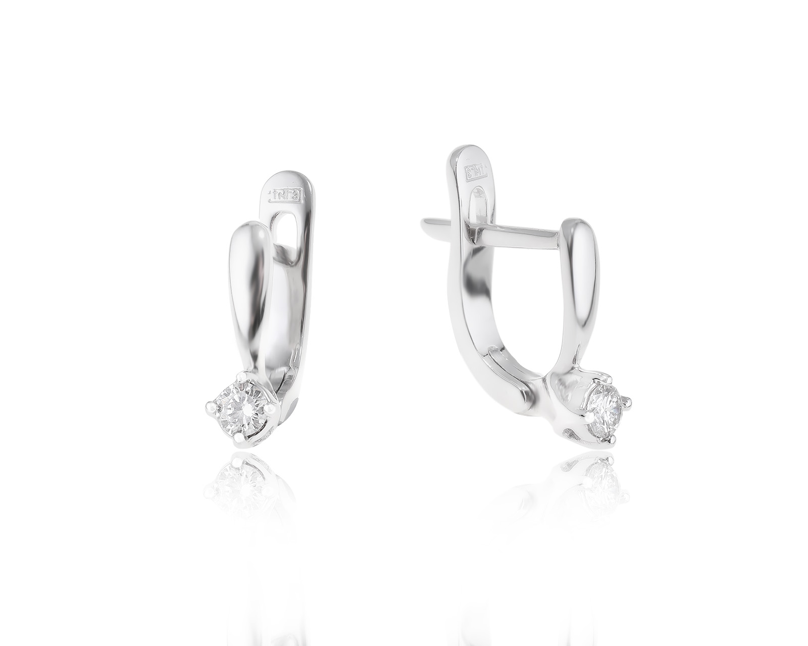 Золотые серьги с бриллиантами 0.20ct 020524/2 Золотые серьги с бриллиантами 0.20ct 020524/2