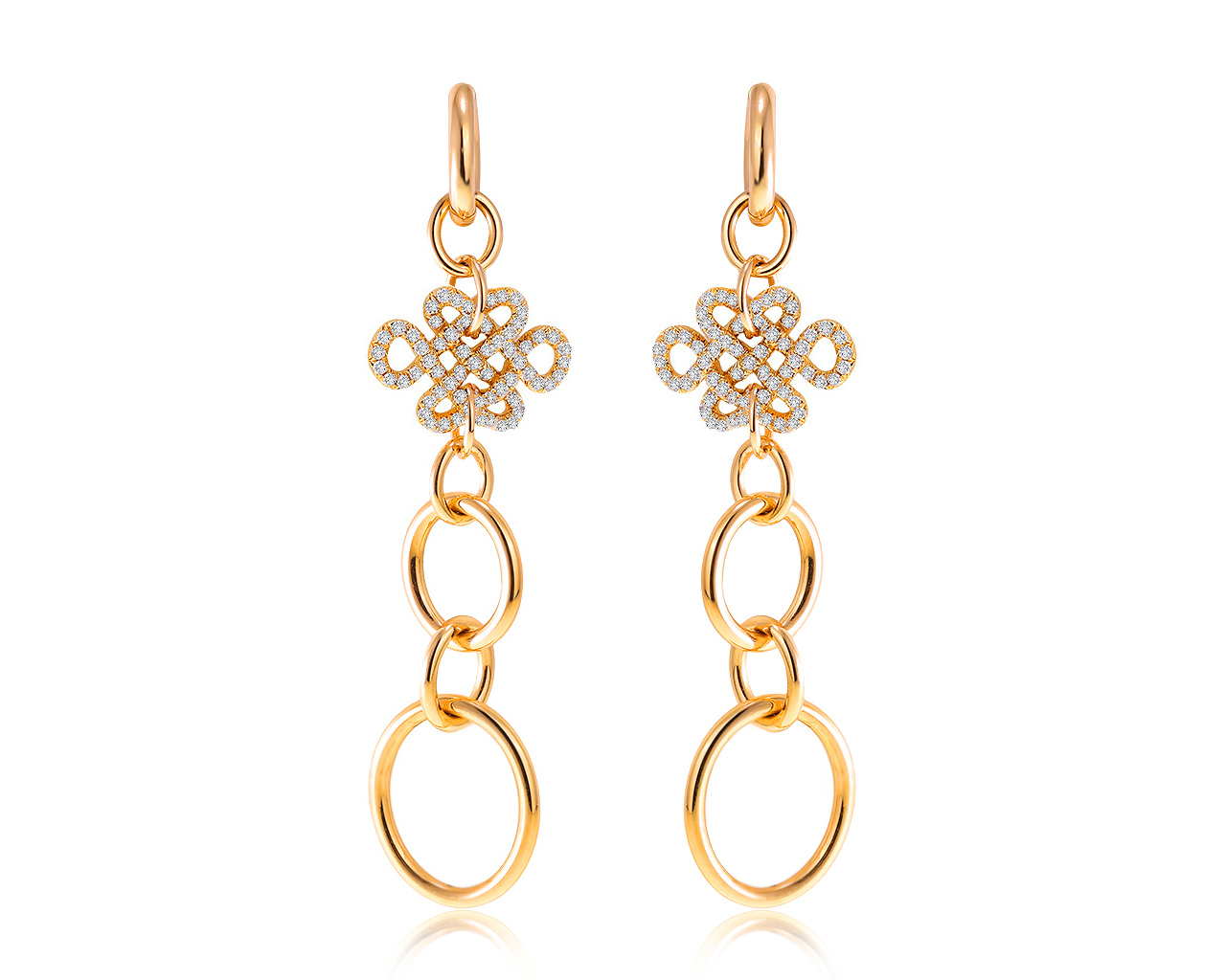 Оригинальные золотые серьги-браслет с бриллиантами 3.24ct H.Stern Diane Von Furstenberg 261120/11