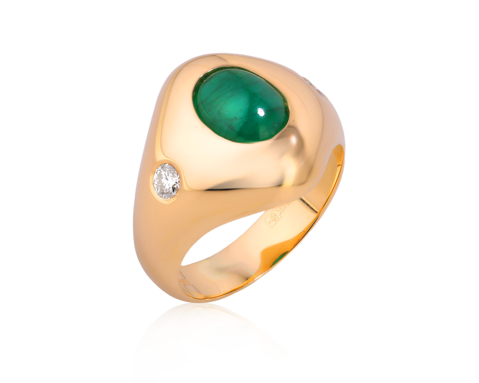 Золотое кольцо с кварцитом 1.70ct и бриллиантами 0.20ct 221225/2