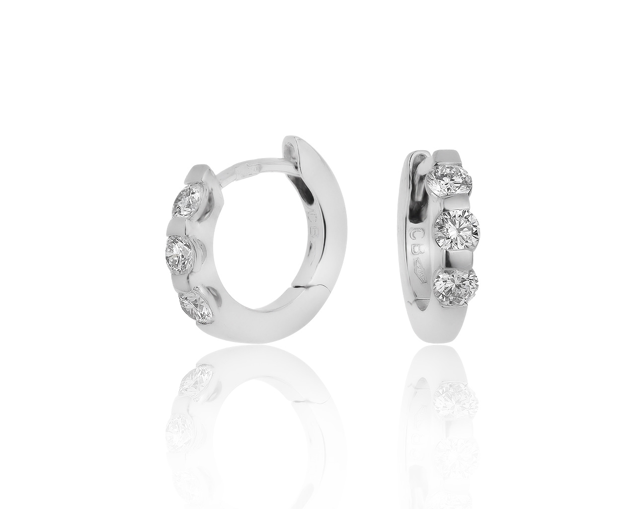 Оригинальные золотые серьги с бриллиантами 0.52ct Bucherer
