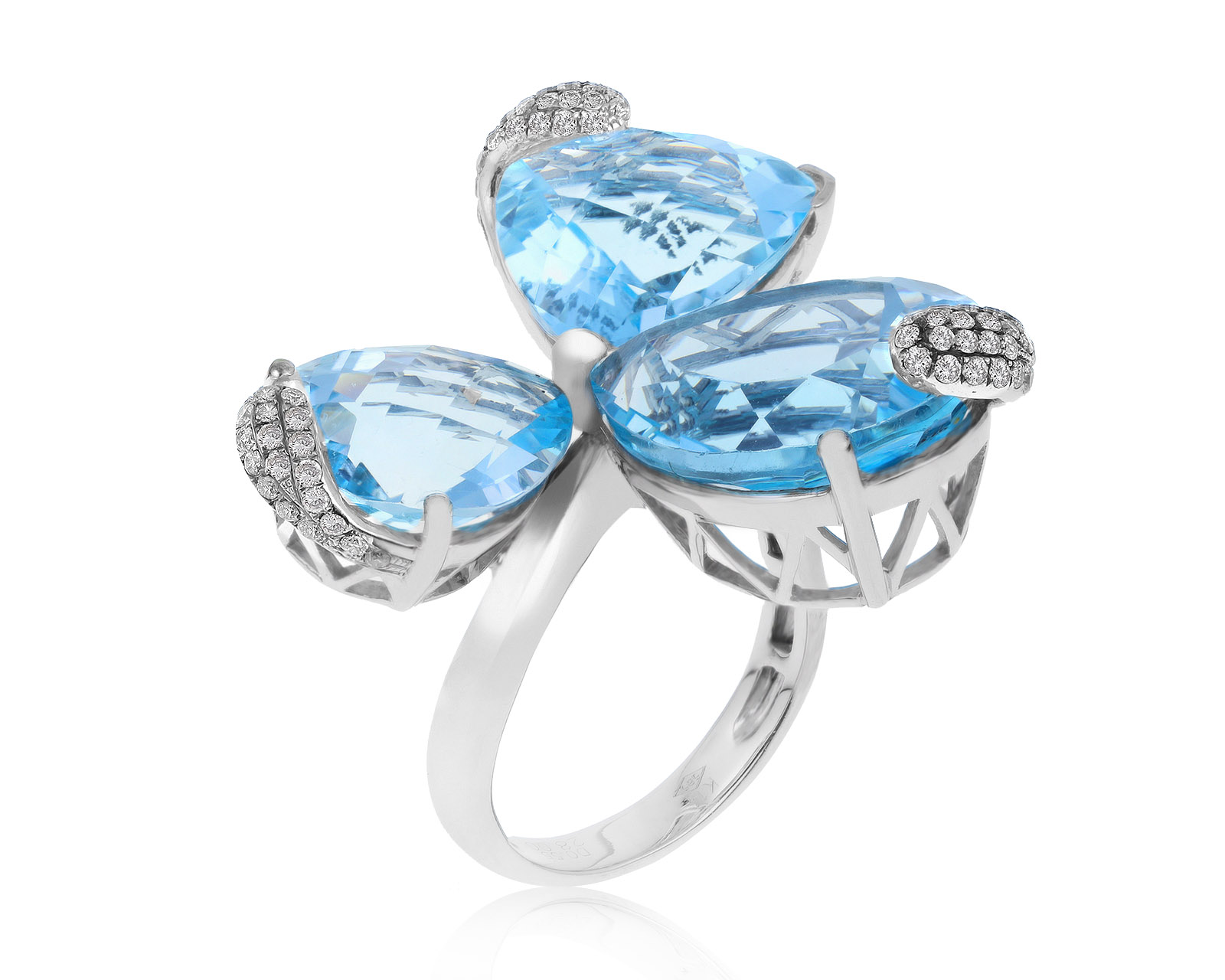 Итальянское золотое кольцо с топазами 28.00ct 160621/6