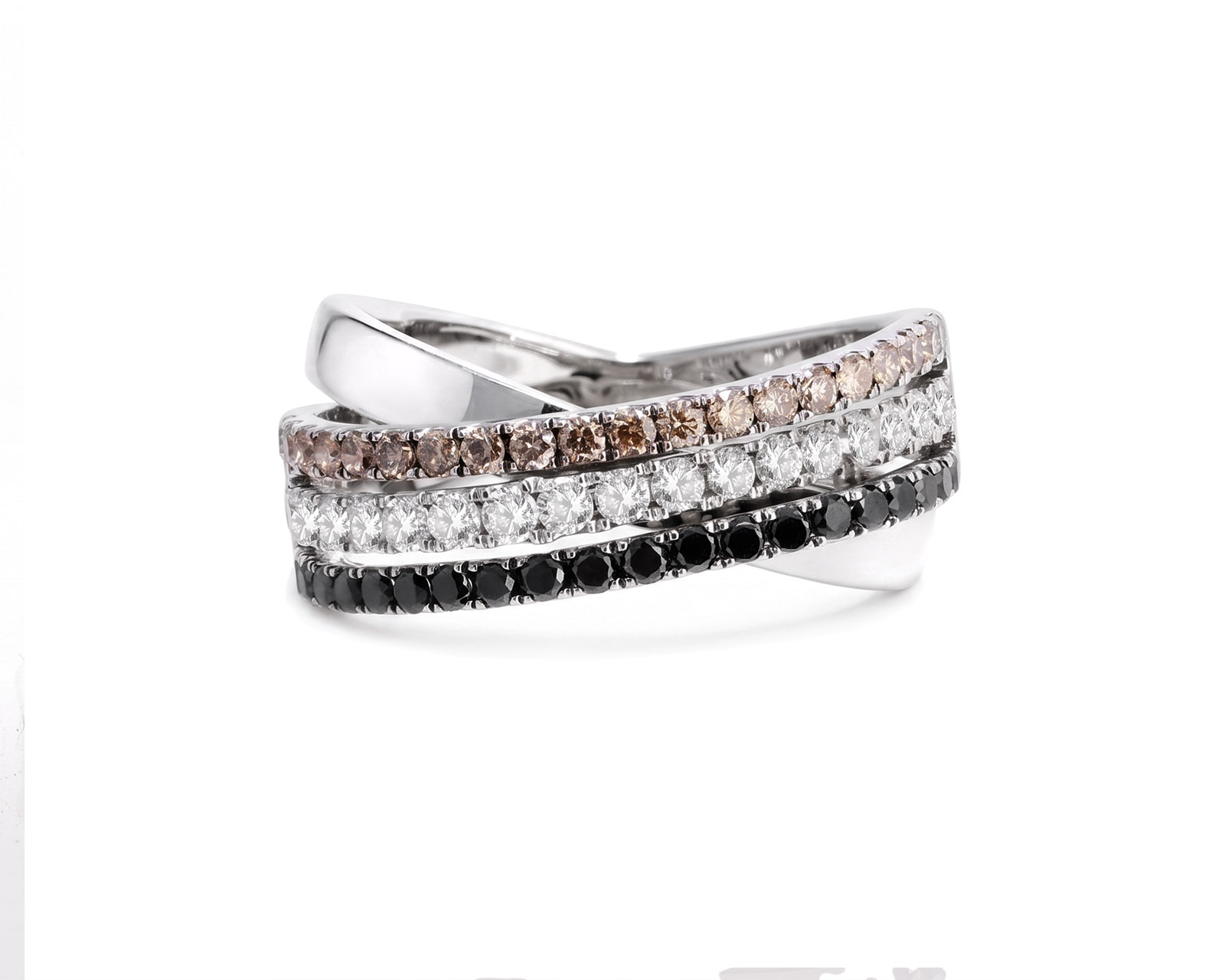 Золотое кольцо с бриллиантами 0.80ct