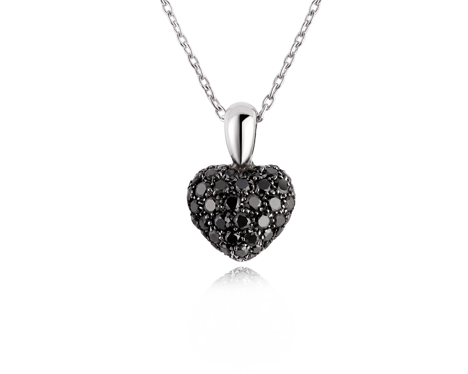 Оригинальный золотой кулон с черными бриллиантами 0.86ct Chopard Coeur 020926/11