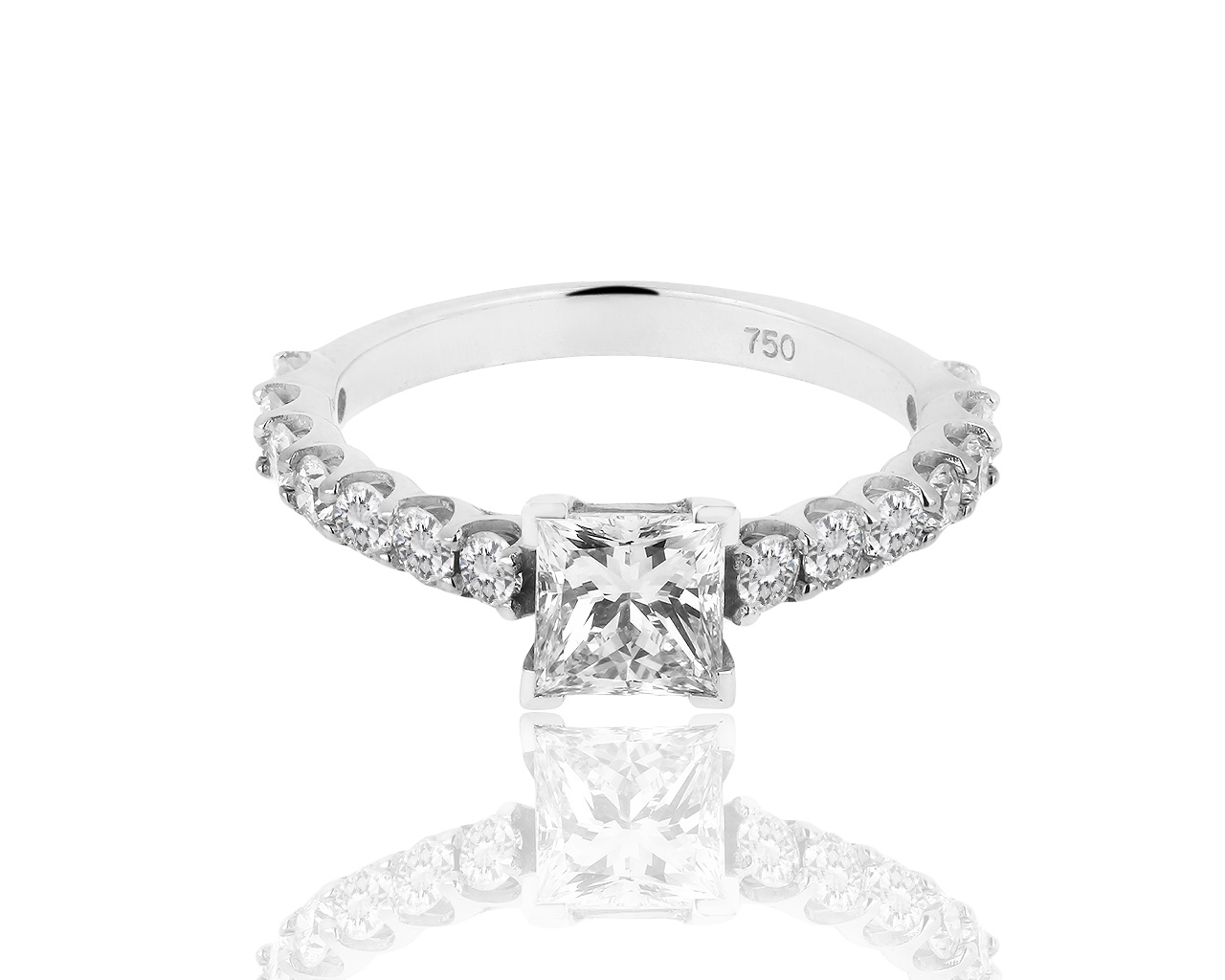 Помолвочное золотое кольцо с бриллиантами 1.71ct 070717/5