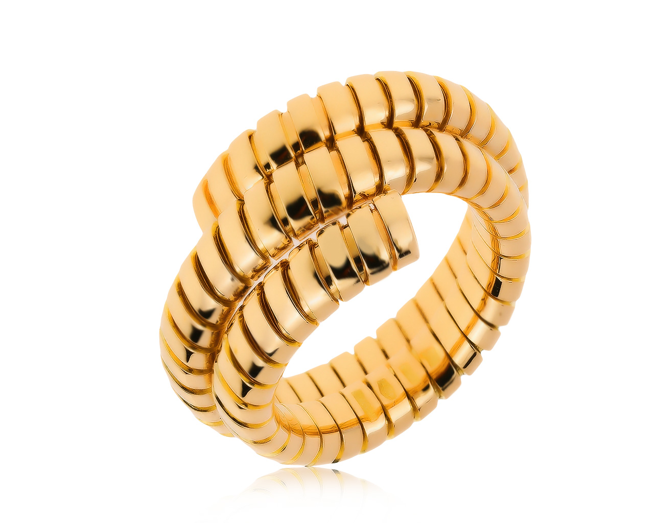 Оригинальное золотое кольцо Bvlgari Serpenti Tubogas