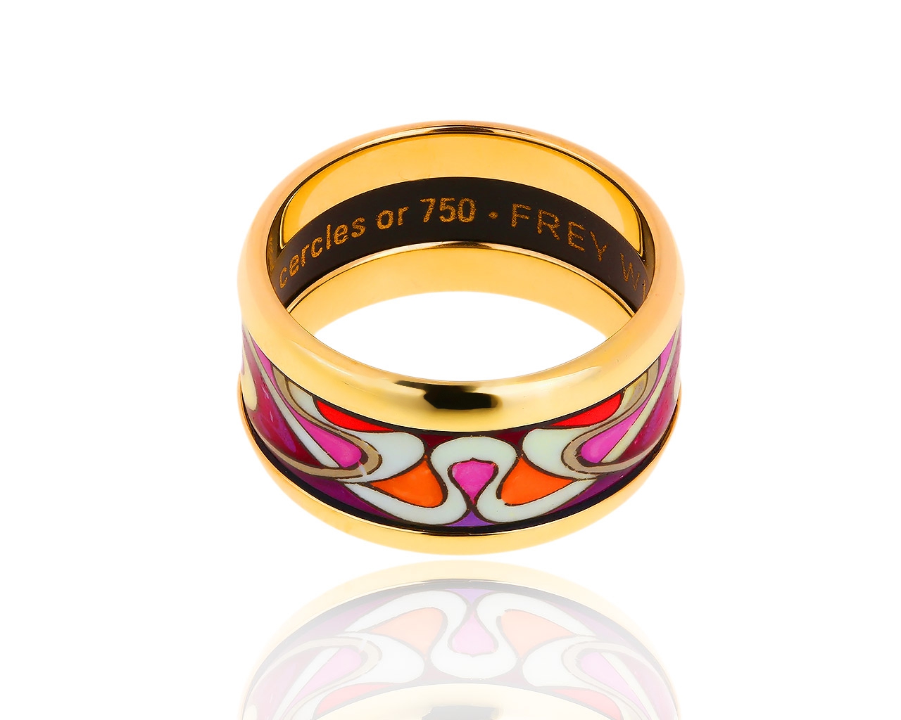 Оригинальное золотое кольцо с эмалями Frey Wille 150818/12